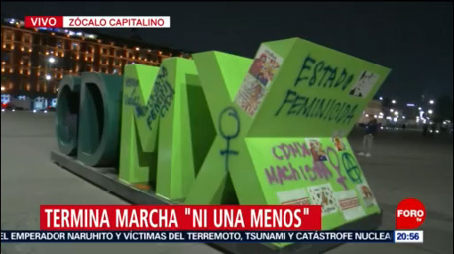 Foto: Concluye marcha 'Ni una Menos' Zócalo CDMX 25 Noviembre 2019
