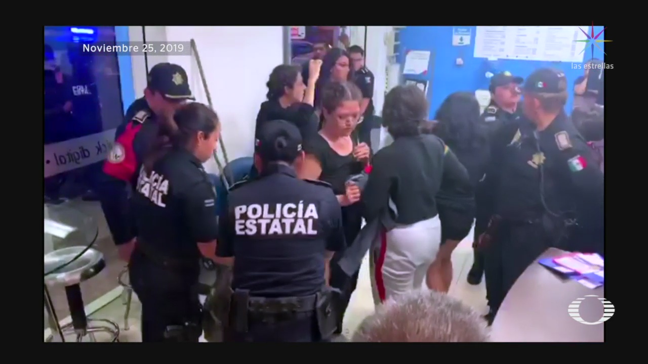 Foto: Detenidas Marcha Feminista Mérida Abuso Policial 26 Noviembre 2019