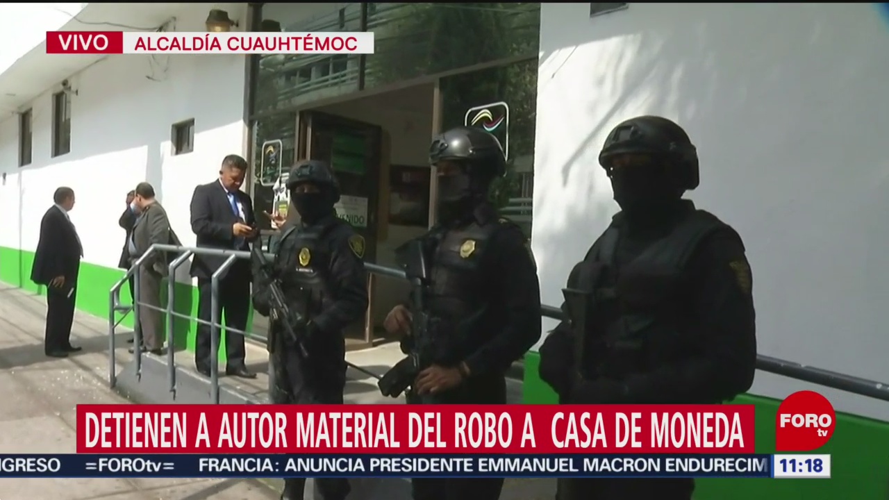 Detienen a autor material del robo a Casa de Moneda en CDMX