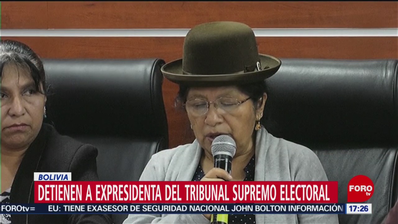 FOTO: Detienen a expresidenta del Tribunal Supremo Electoral de Bolivia, 10 noviembre 2019