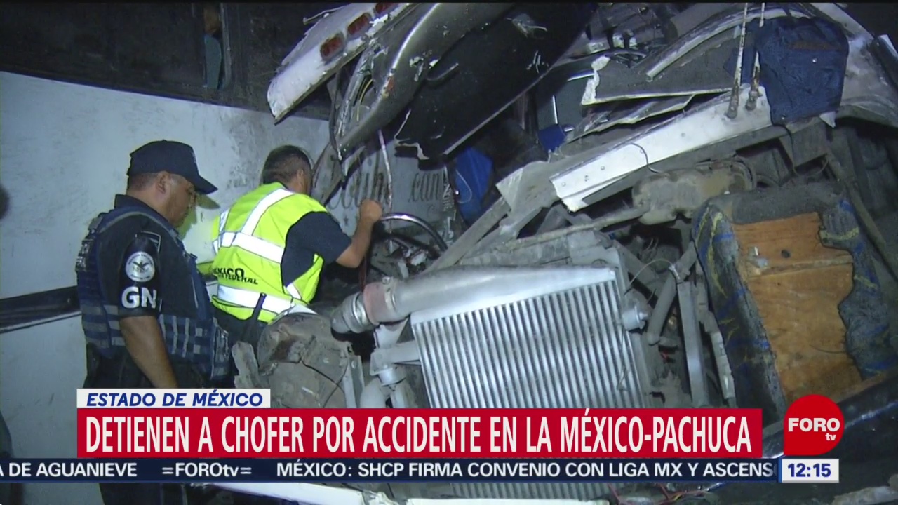 Detienen a segundo chofer del accidente en la México-Pachuca