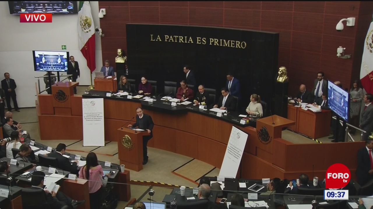 Durazo comparece ante el pleno del Senado