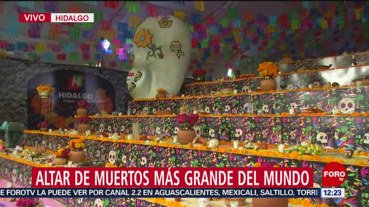 FOTO: Elaboran en Hidalgo el altar de muerto más grande del mundo, 2 noviembre 2019
