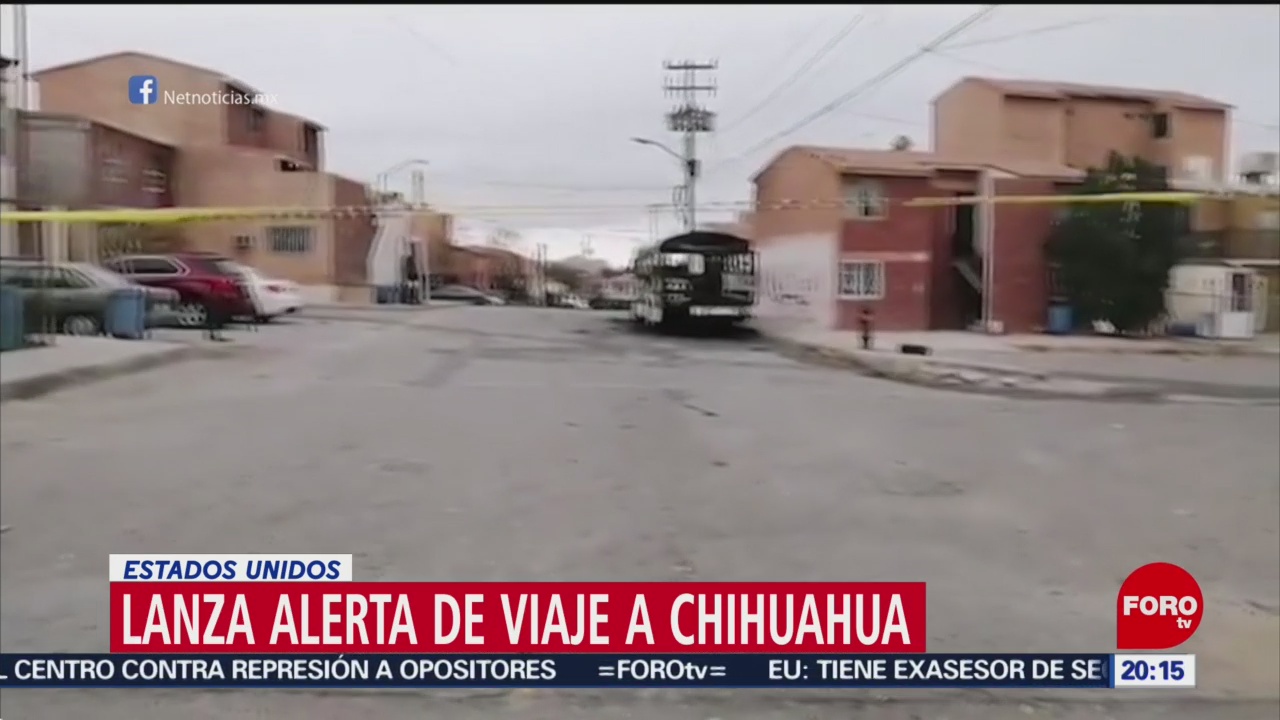 FOTO: Estados Unidos lanza alerta de viaje a Chihuahua, 9 noviembre 2019