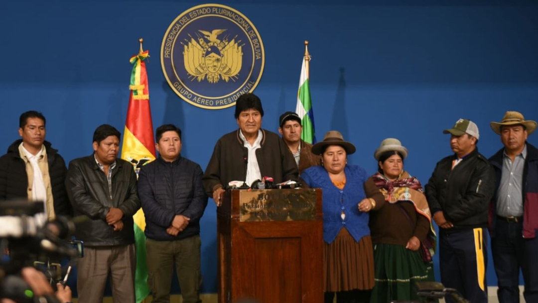 El presidente de Bolivia, Evo Morales, anuncia la convocatoria de nuevas elecciones generales, 10 noviembre 2019