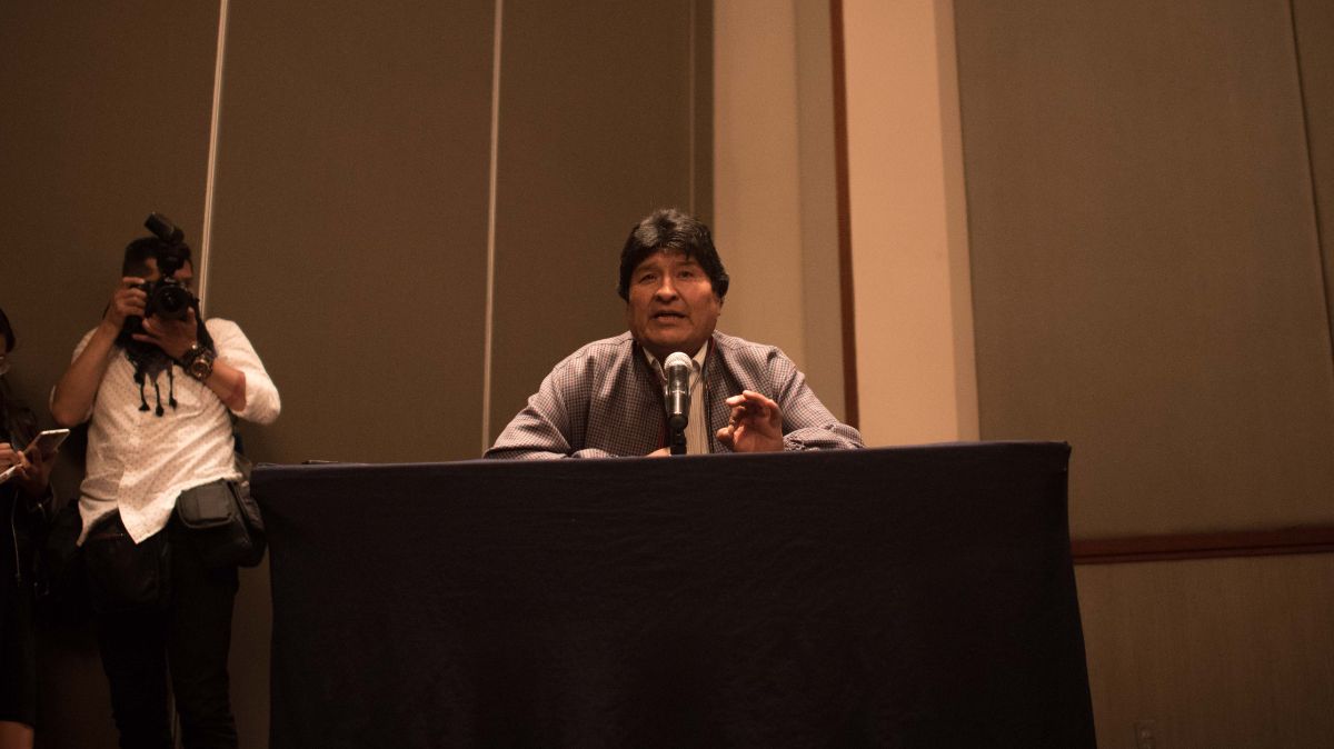 Evo Morales ofreció una conferencias de prensa