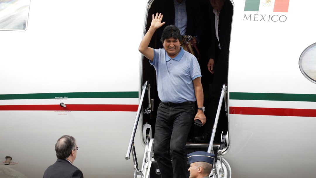 Foto: Evo Morales, expresidente de Bolivia, llega a México
