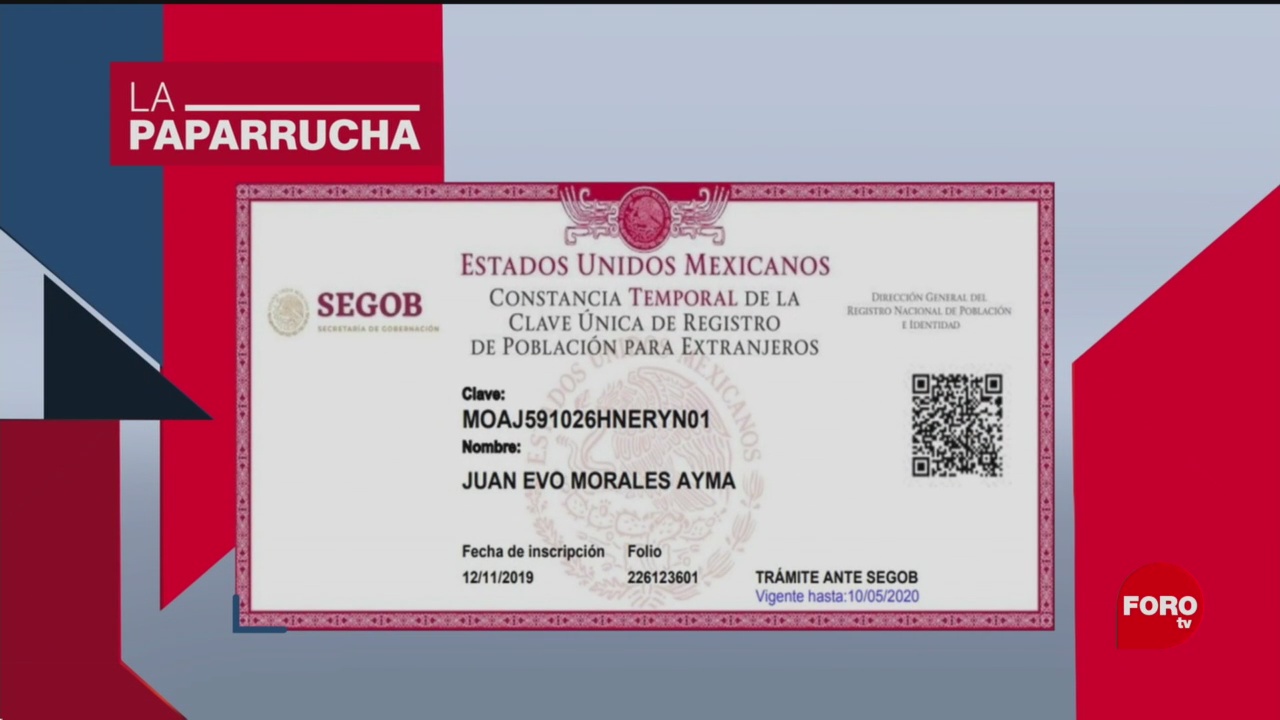 Foto: Evo Morales Recibe Presunta Ciudadanía Mexicana Noticias Falsas 28 Noviembre 2019