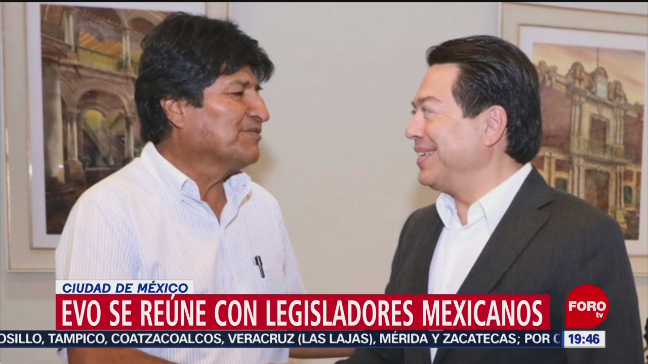 FOTO:Evo Morales se reúnen con legisladores mexicanos, 12 noviembre 2019