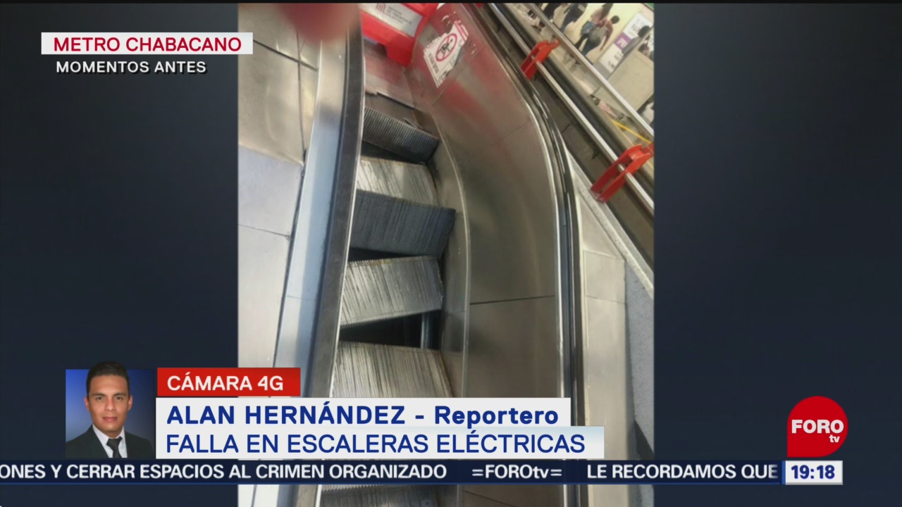 Foto: Fallan Escaleras Eléctricas Metro Chabacano 22 Noviembre 2019