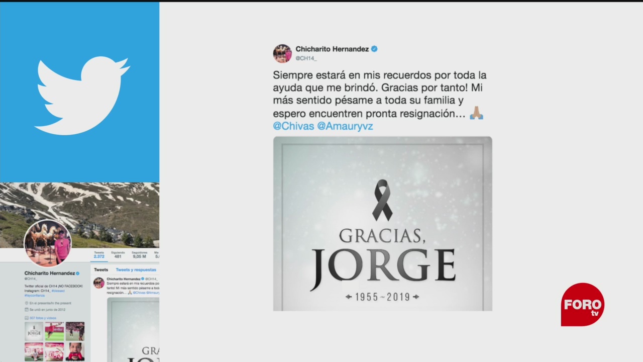 FOTO: Figuras del futbol lamentan muerte de Jorge Vergara, 15 noviembre 2019