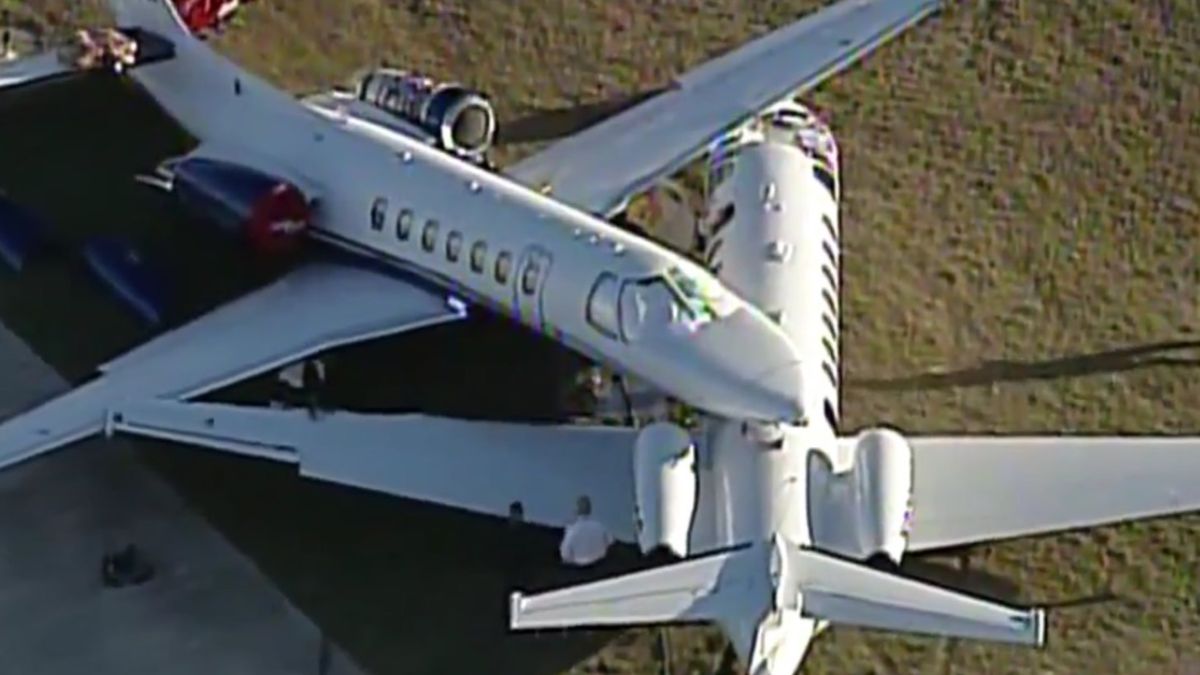 Foto: Los aviones accidentados son un Cessna-560 (arriba) y un Cessna-525B (abajo).