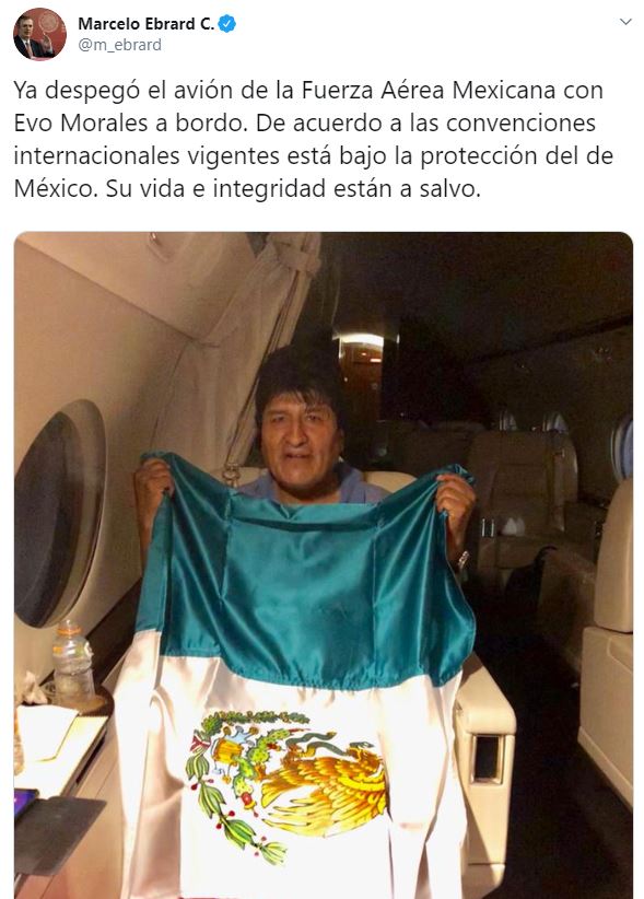 FOTO Por qué México le dio asilo a Evo Morales (Twitter)
