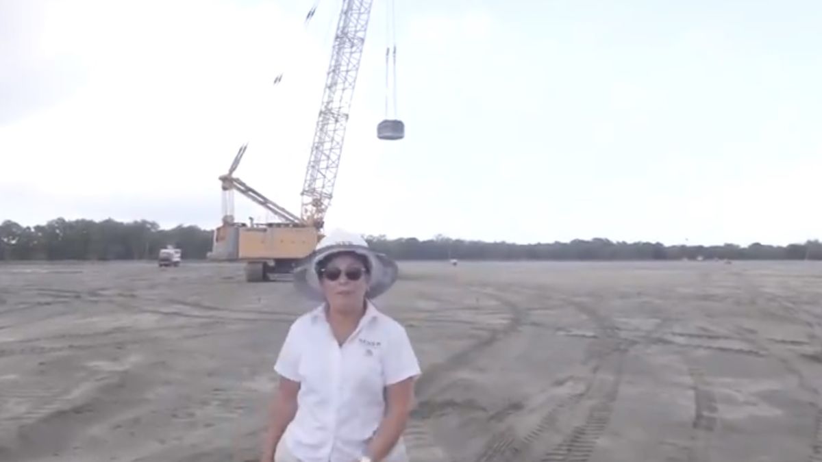 Video: Rocío Nahle muestra que no hay inundación en plataforma de Dos Bocas