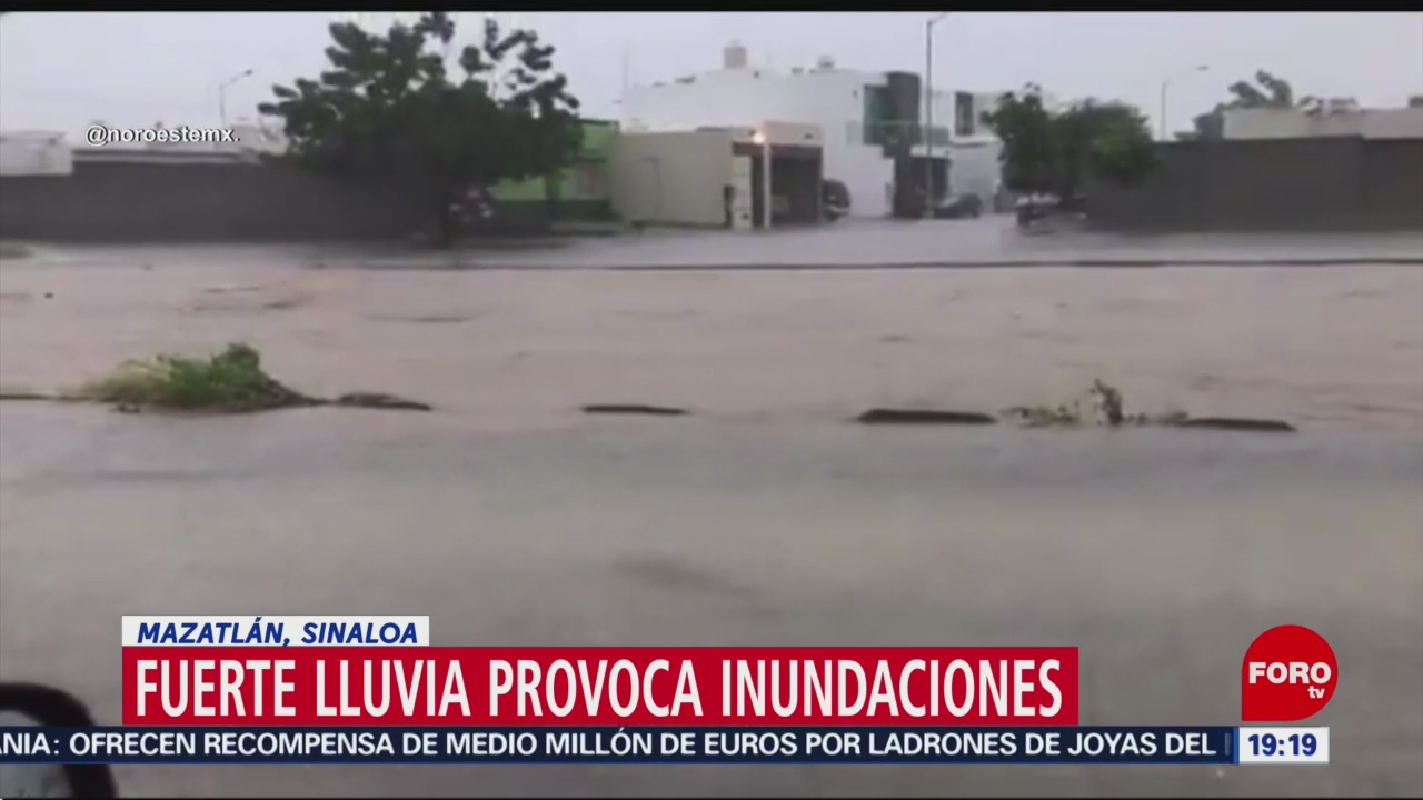 Foto: Inundaciones Mazatlán Provocada Fuerte Lluvia Hoy 28 Noviembre 2019