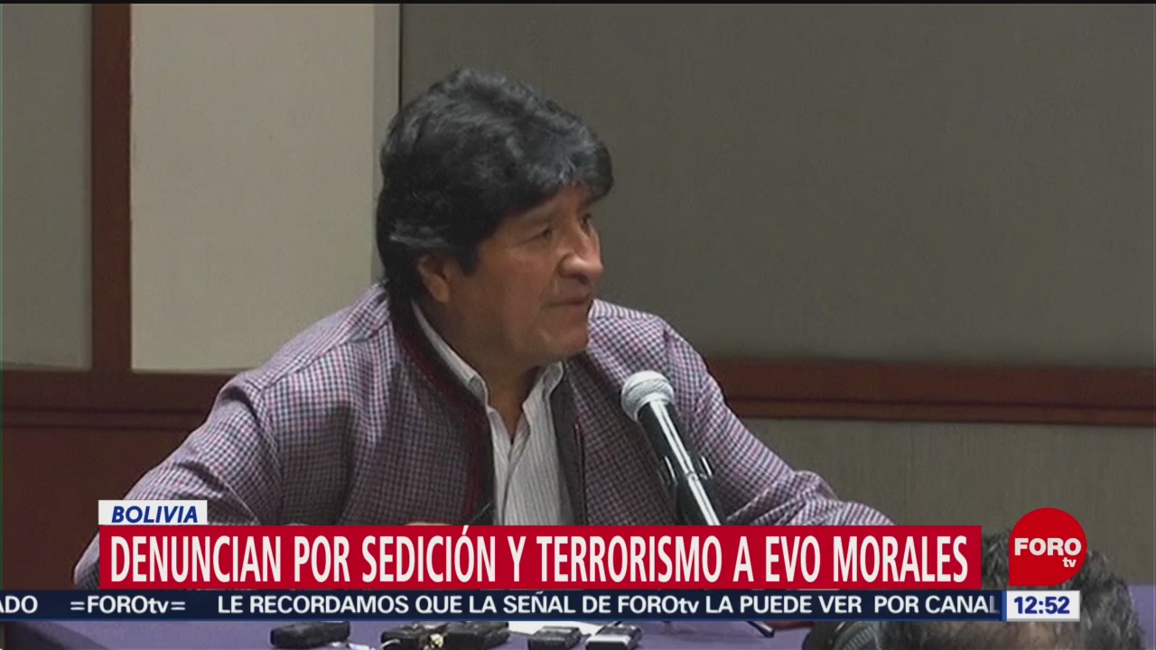 Gobierno interino de Bolivia denuncia penalmente a Morales por terrorismo