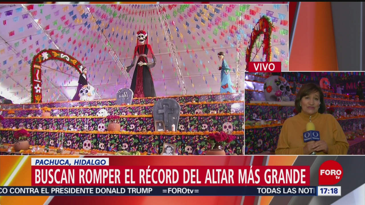 FOTO: Hidalgo busca romper récord altar Día Muertos más grande