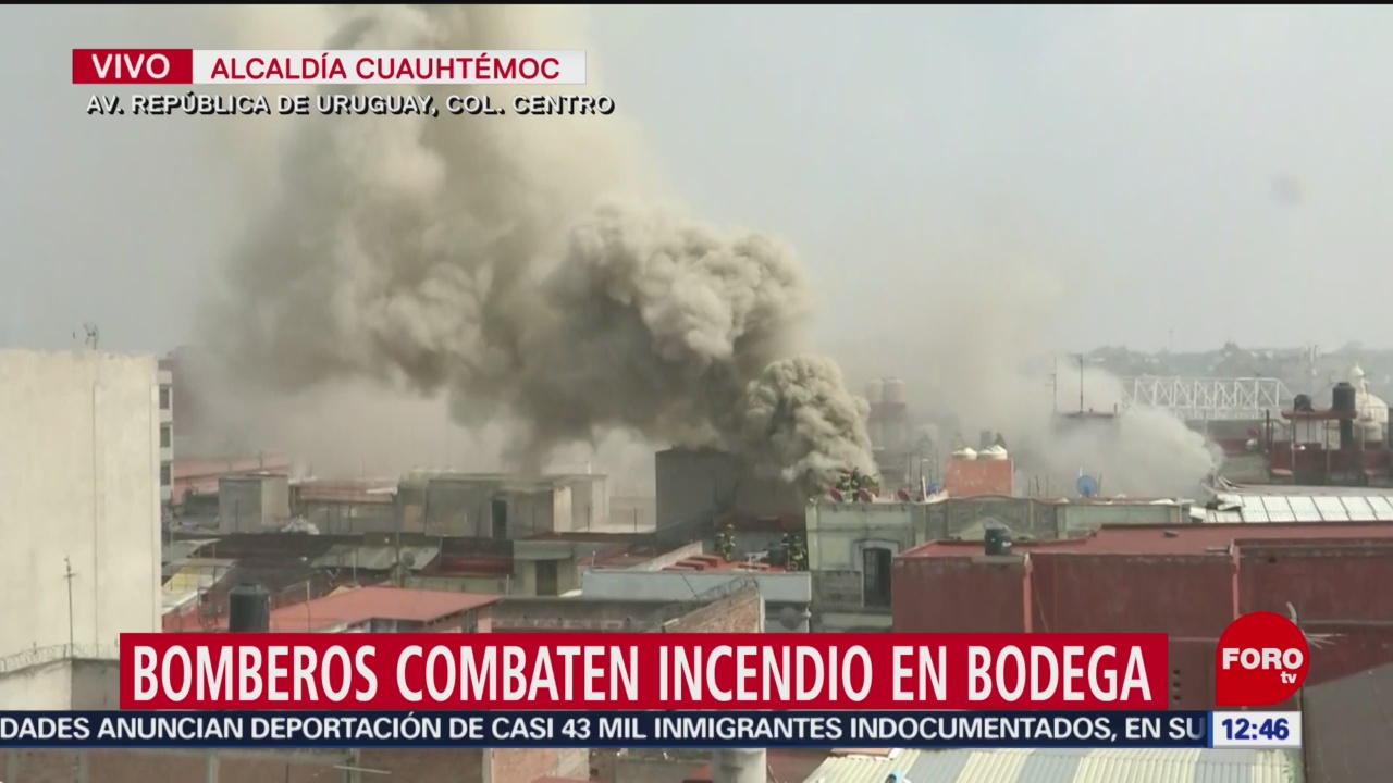 Foto: Incendio Centro CDMX Genera Enorme Columna Humo