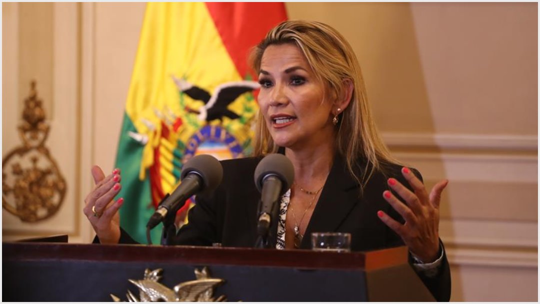 Presidenta interina de Bolivia pide a Guaidó liberar al pueblo venezolano