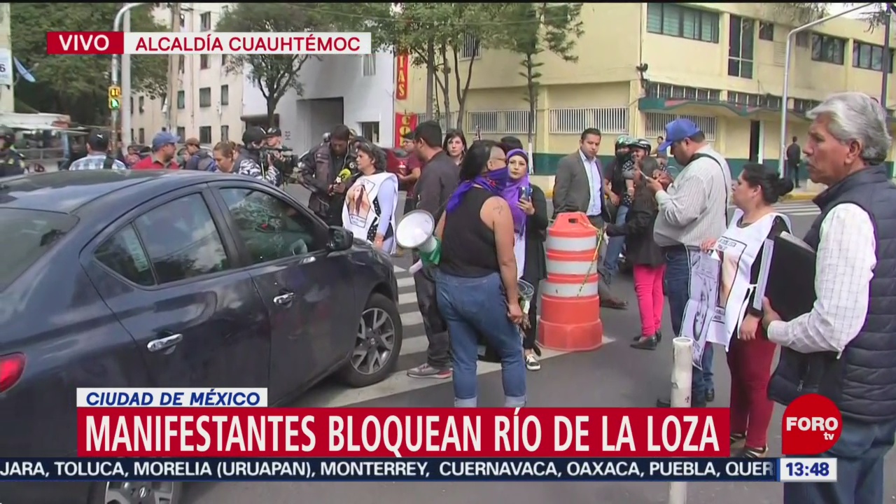 FOTO: Manifestantes bloquean Río Loza alcaldía Cuauhtémoc CDMX