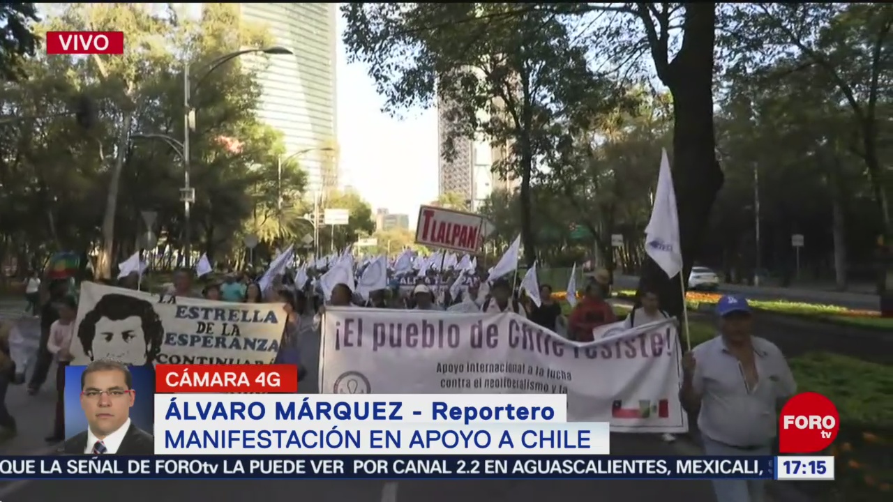 FOTO: Marchan Sobre Paseo Reforma Apoyo Chile