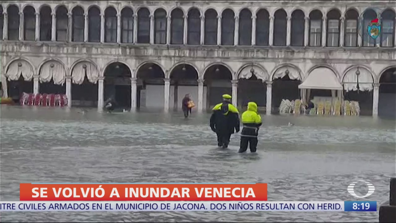 Marea sube casi 2 metros en Venecia, hay muertos