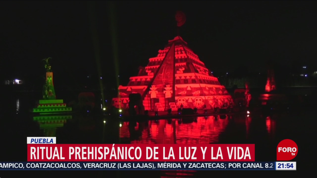 FOTO: Miles presenciaron Ritual Prehispánico Luz Vida Puebla,