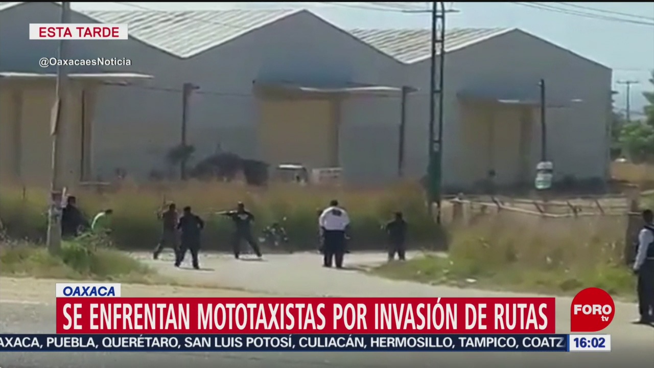 FOTO: Mototaxistas Oaxaca se enfrentan invasión rutas