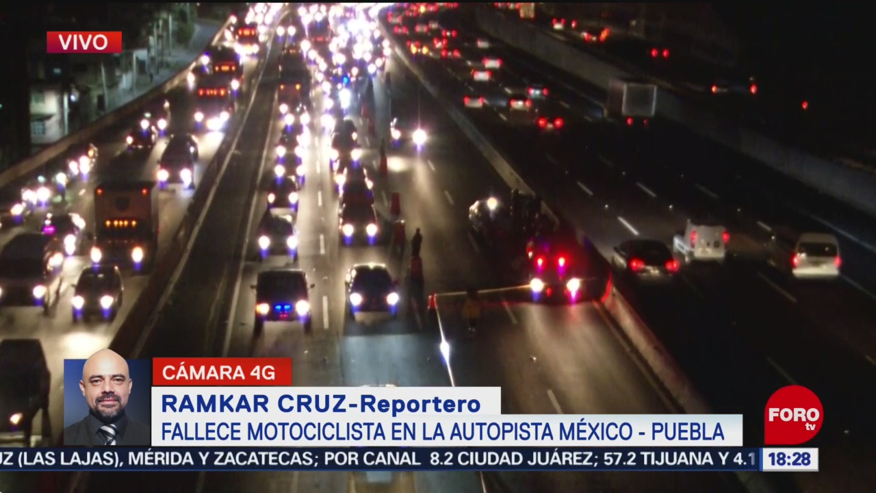 Muere motociclista en la autopista México-Puebla