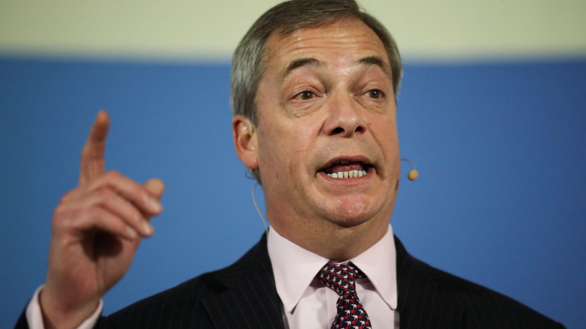 Nigel Farage, líder del Partido del Brexit