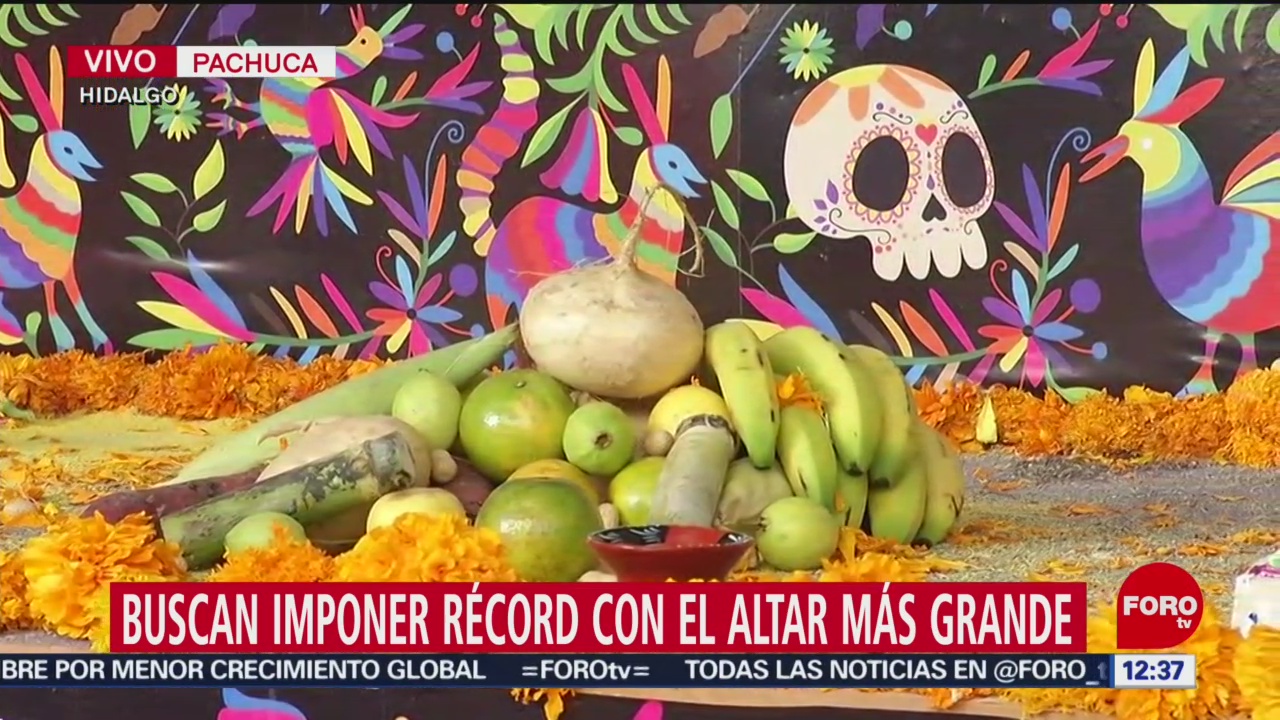 FOTO:Pachuca busca récord por altar de Día de Muertos, 1 noviembre 2019