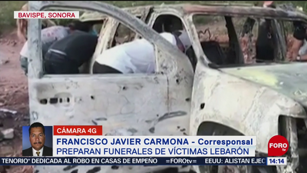 FOTO: Preparan funerales víctimas Lebarón Sonora