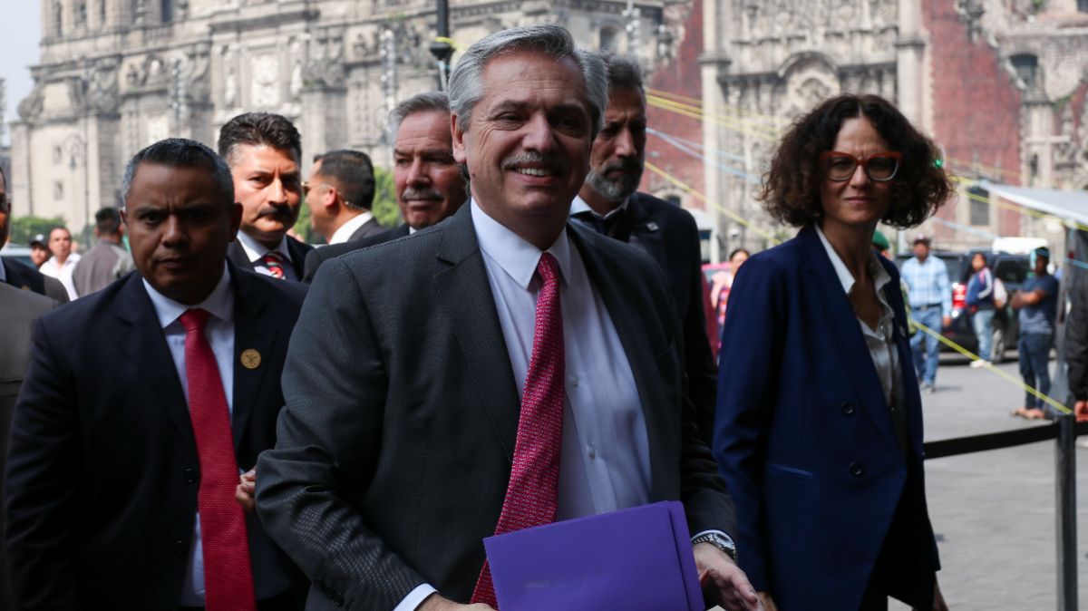 AMLO recibe al presidente electo de Argentina en Palacio Nacional