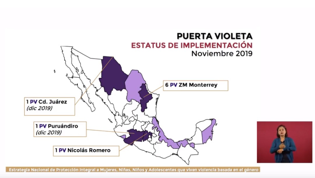 Foto: Gobierno AMLO presenta estrategia contra violencia hacia las mujeres, 25 de noviembre de 2019