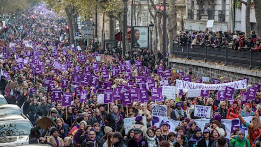 Protestan en Francia contra la violencia machista