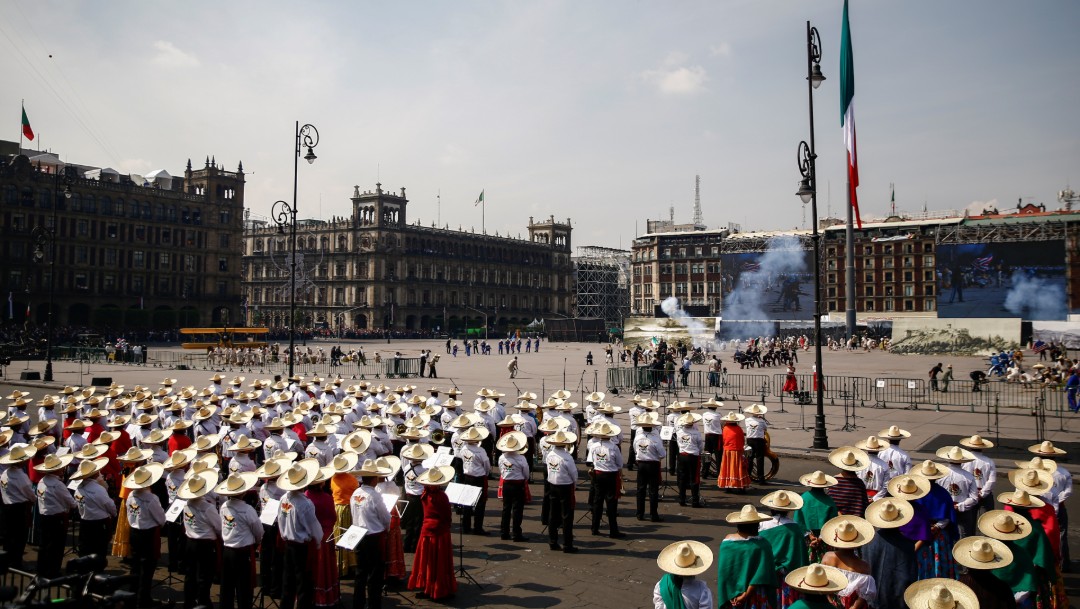 Representación de la Revolución Mexicana en el Zócalo