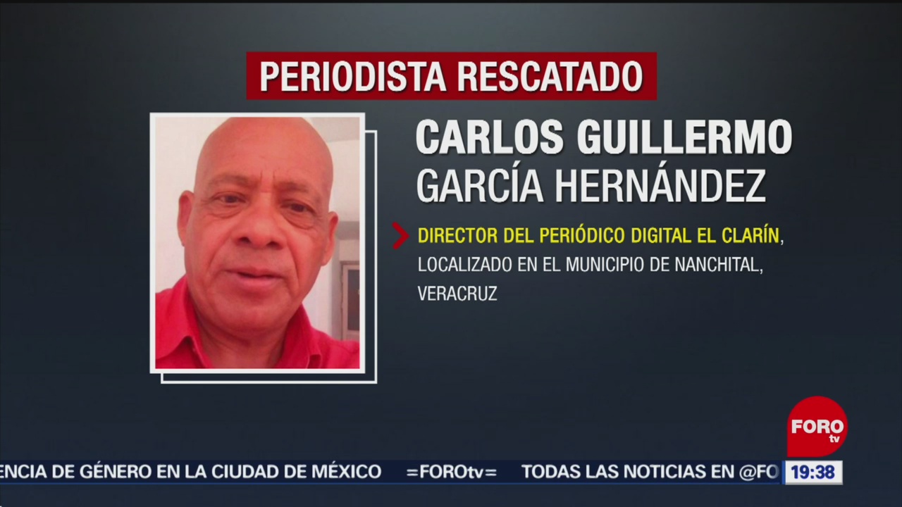 Foto: Rescatan Periodista Secuestrado Veracruz 22 Noviembre 2019
