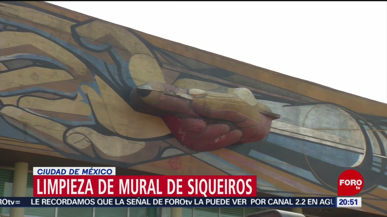 Foto: Restauración Mural Siqueiros Dañado Cu 22 Noviembre 2019