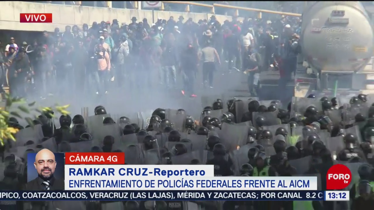 FOTO: Enfrentamiento Entre Policías Federales Capitalinos Frente AICM,