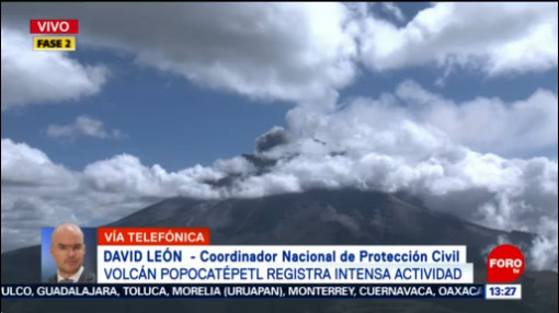 FOTO: Se registran tres exhalaciones en el Popocatépetl, 9 noviembre 2019