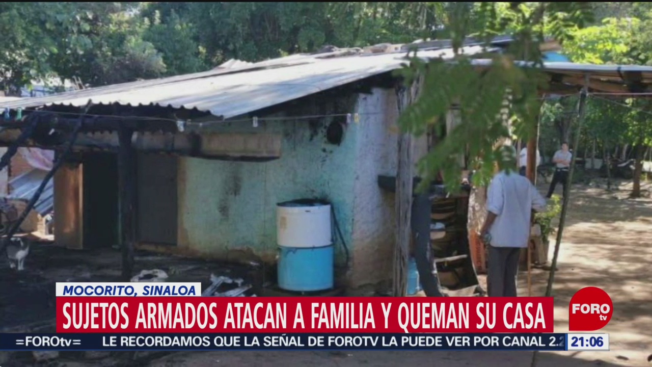 FOTO: Sujetos armados atacan familia queman su casa