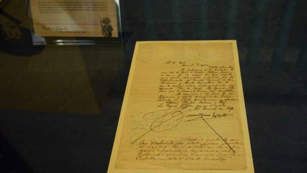 UNAM exhibe carta manuscrita de Emiliano Zapata