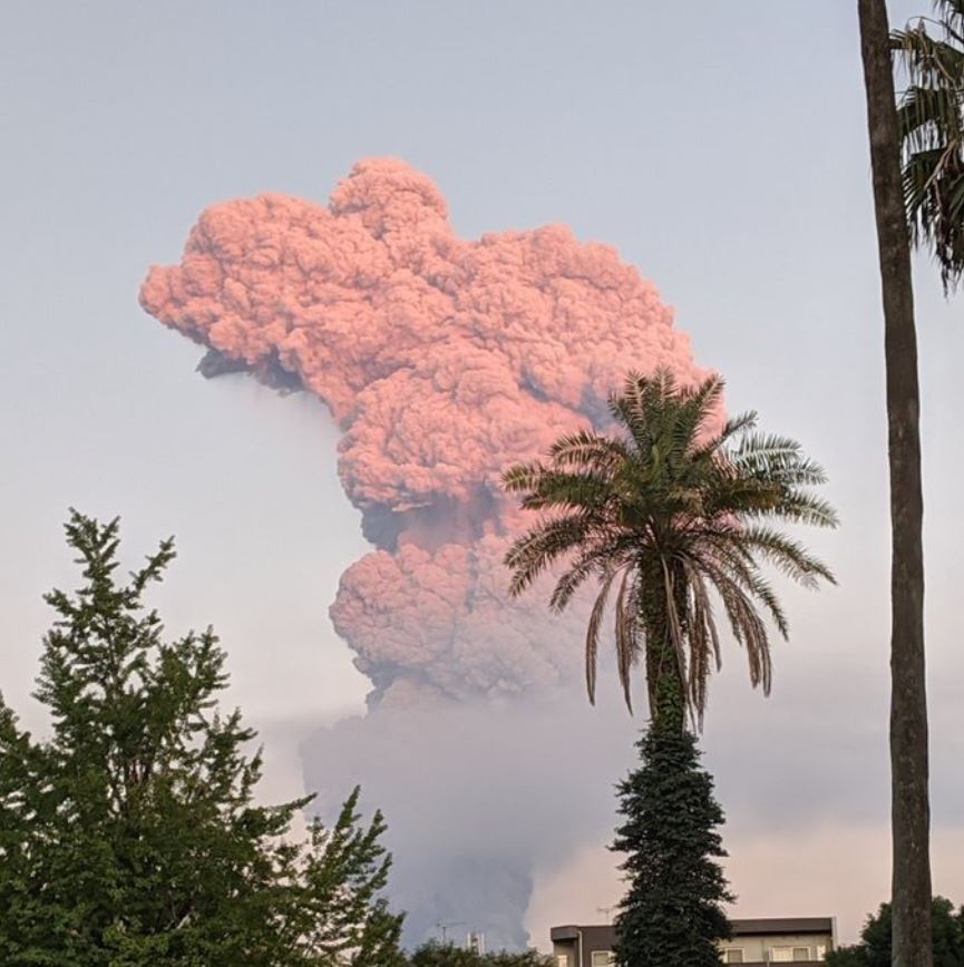 El volcán de Sakurajima, en el suroeste de Japón, hizo erupción, 9 noviembre 2019