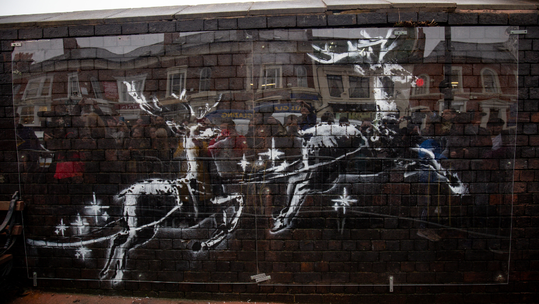 nuevo mural de Banksy por la Navidad