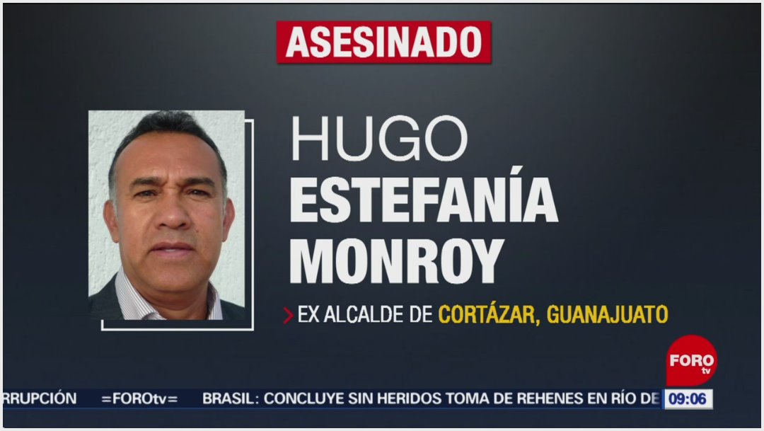 Imagen: Hugo Estefanía Monroy fue asesinado la noche del sábado, 1 de diciembre de 2019 (Foro TV)