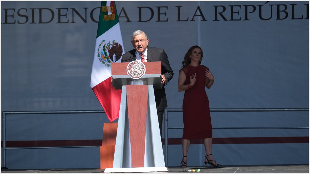 Foto: López Obrador dio un mensaje de cerca de 90 minutos en el Zócalo, 1 de diciembre de 2019 (GRACIELA LÓPEZ /CUARTOSCURO.COM)