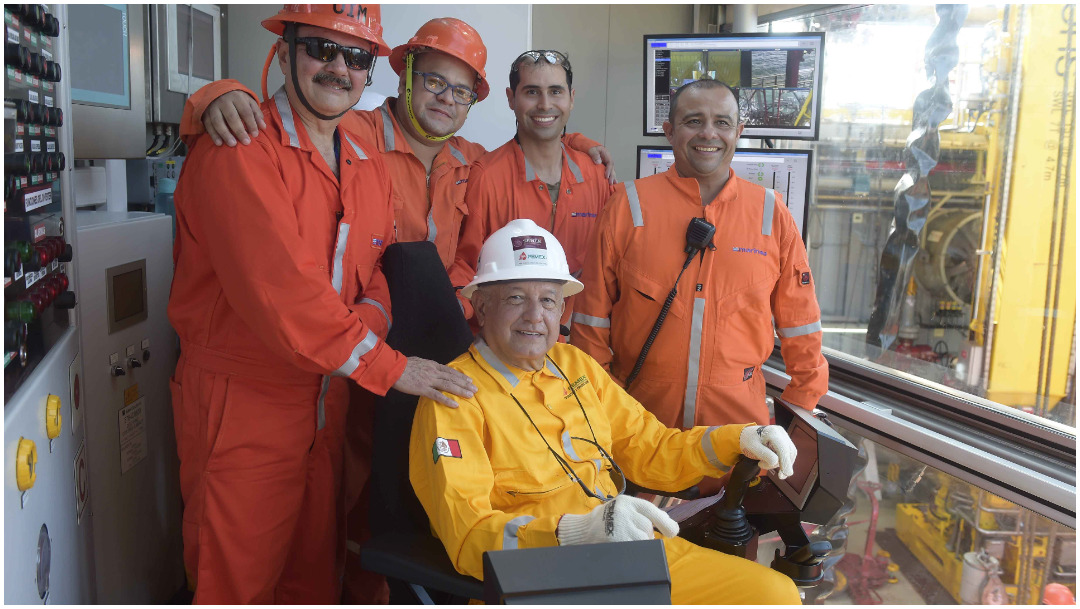 Foto: López Obrador supervisa los yacimientos petroleros en Tabasco, 7 de diciembre de 2019 (PRESIDENCIA / CUARTOSCURO.COM)