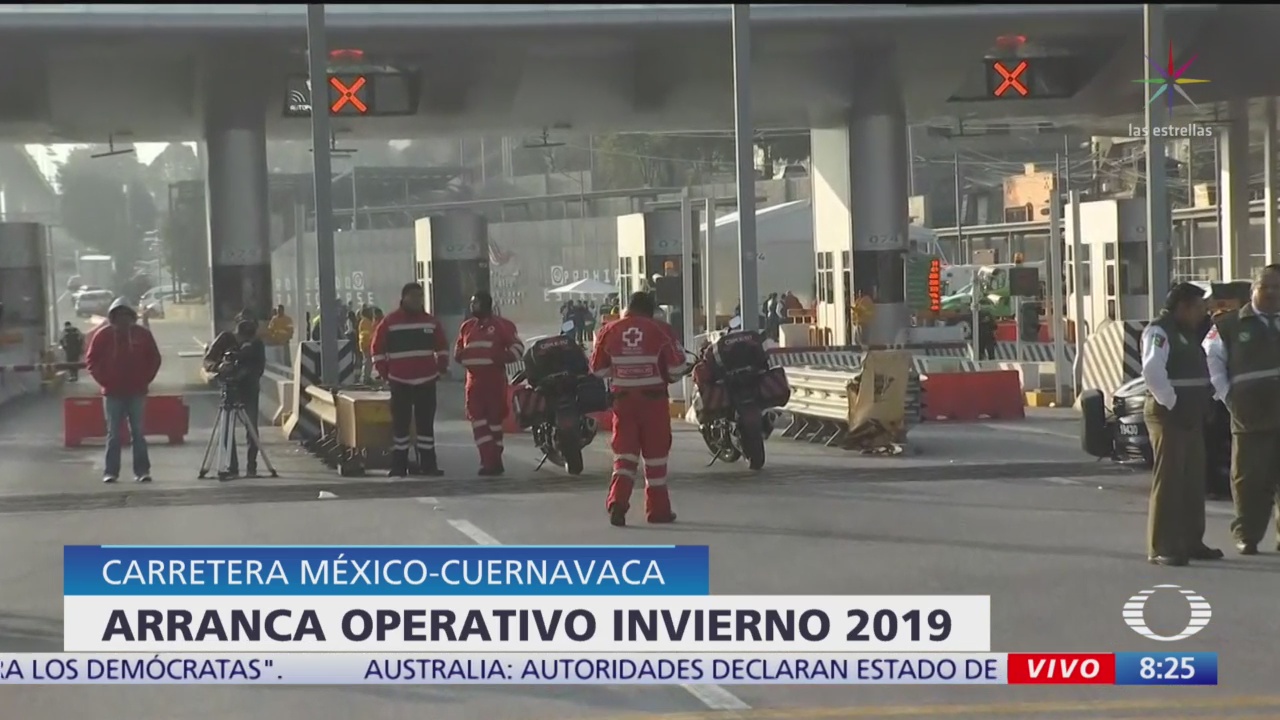 arranca operativo invierno 2019 en la carretera mexico cuernavaca