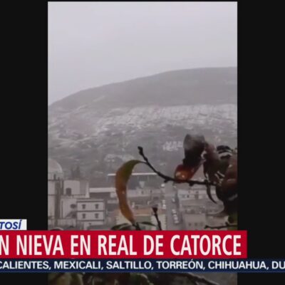 Cae nevada en Real de Catorce en San Luis Potosí