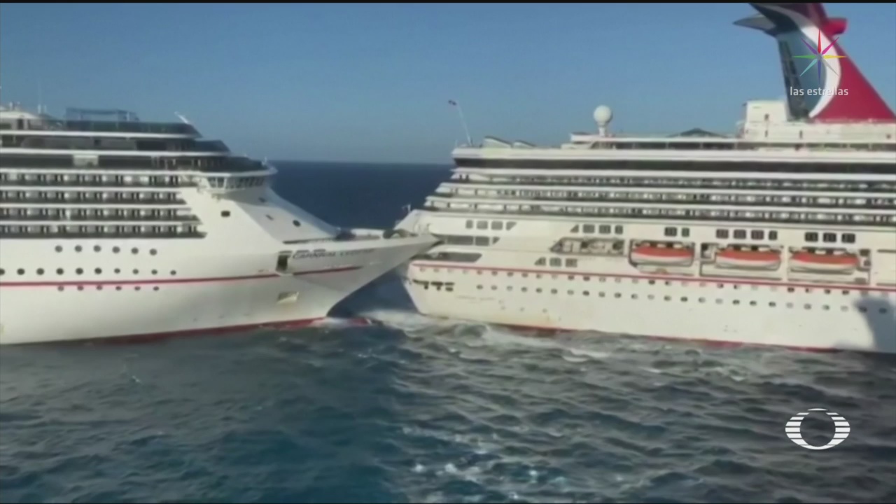 Foto: Video Choque Cruceros Cozumel Seis Lesionados 20 Diciembre 2019